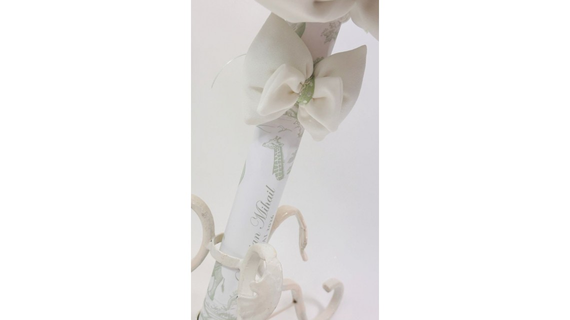 Lumânare de Botez Baby Dior Green Safari Personalizată pentru Băieți 5